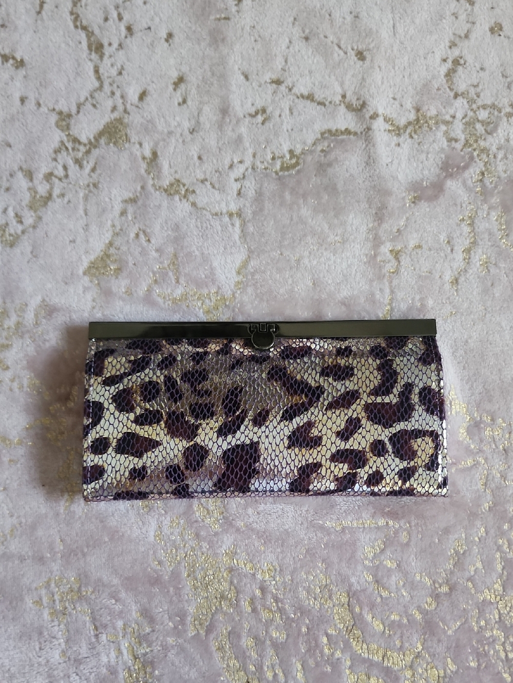 CACHE | Animal Print Snap Lock Clutch